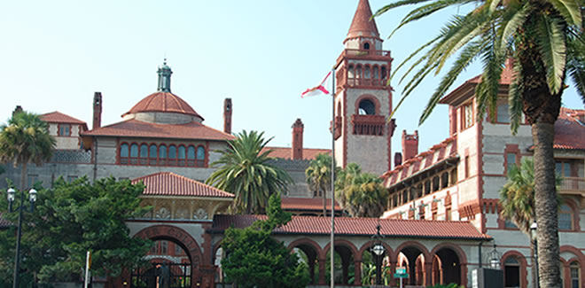 The Flagler College is one of the historical buildings in St. Augustine